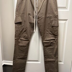 MNML Men's Drawcord 2 Cargo Pants in Olive